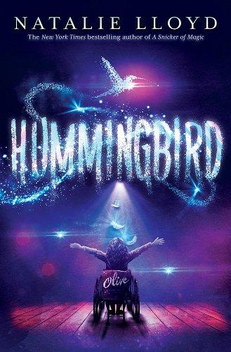 Humming bird cover poster in blue color