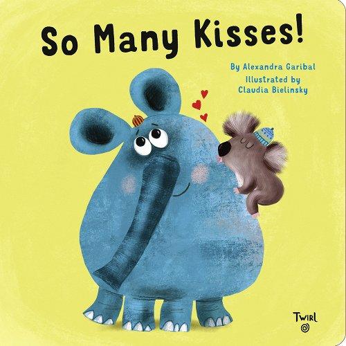 SO many kisses cover poster with an animated elephant image