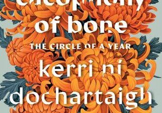 A book cover with orange flowers on it.