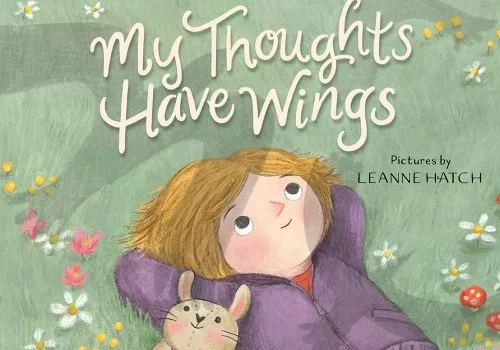 A picture of the book cover for my thoughts have wings.