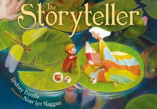 A picture of the cover of the storyteller.