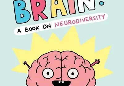 A book cover with an image of a cartoon brain.