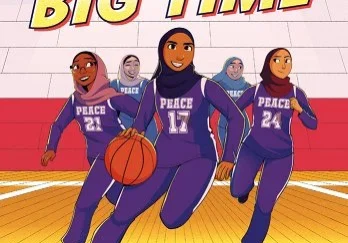 A group of women are playing basketball on the court.